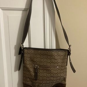 Mini C Jacquard/Suede Leather Shoulder/Crossbody Bag G0732-F10944